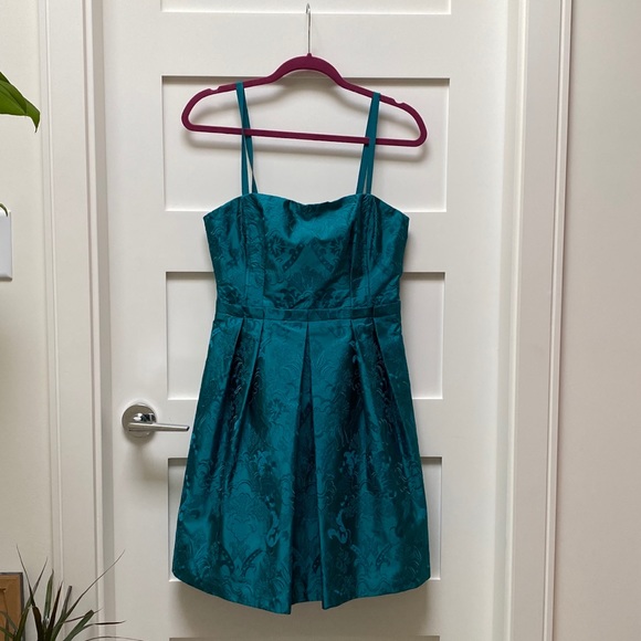 Strapless Brocade Cocktail Dress - Picture 1 of 5